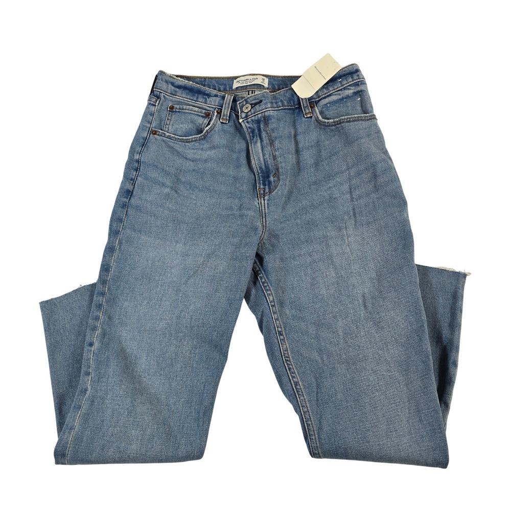 Abercrombie Fitch 90s Slim Straight Ultra High Rise Jeans Medium‎ Wash Size 28
